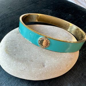 Marc by Marc Jacobs Enamel Gold and Turquoise Bangle Bracelet
